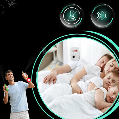 Belro ultrasonic pest repeller for outdoor use, energy-efficient device for home and garden pest control.