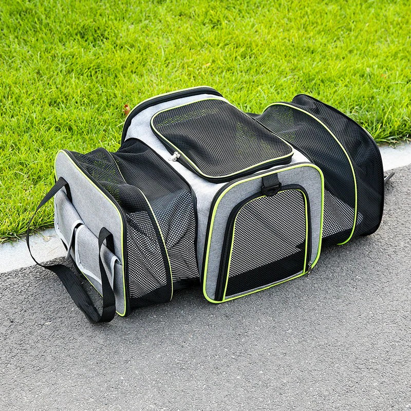 Belro foldable pet carrier bag designed for automotive travel, lightweight and portable pet transport solution.