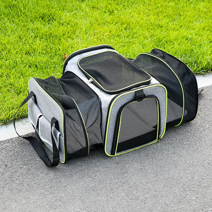 Belro foldable pet carrier bag designed for automotive travel, lightweight and portable pet transport solution.