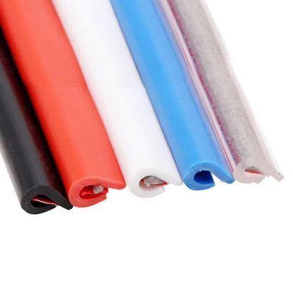 Belro Car Door Edge Scratch Protector Strip installed on vehicle door edge for protection against scratches and dents.