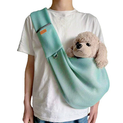 Belro lightweight and breathable crossbody dog sling shoulder bag designed for automotive use, with adjustable strap and compact design.