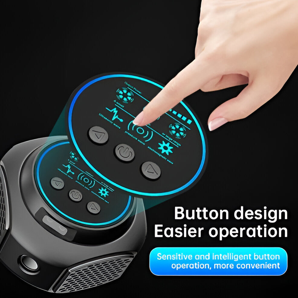 Belro Ultrasonic Spider Repeller for outdoor pest control, showing device with vents and control buttons in a garden setting.