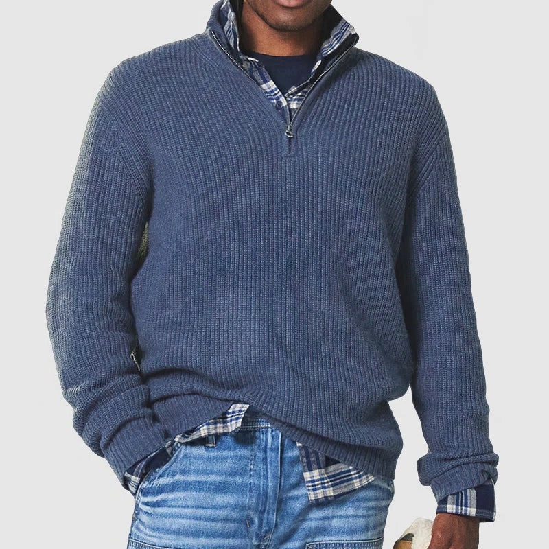 Belro business casual pullover with zipper, automotive style, featuring a sleek design and comfortable fit.