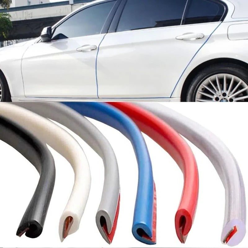 Belro Car Door Edge Scratch Protector Strip installed on vehicle door edge, protecting against scratches and dings.