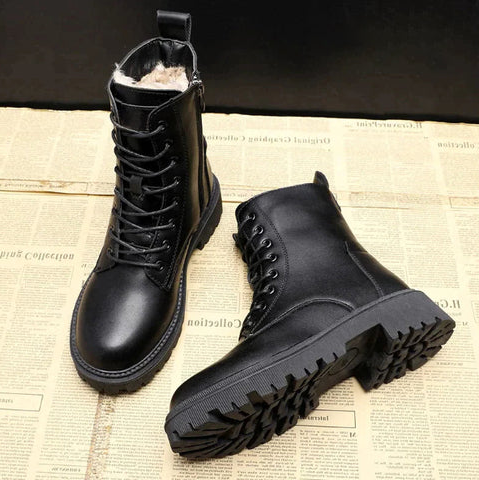 Belro leather winter boots for women with sturdy soles and stylish design, ideal for cold weather and outdoor wear.