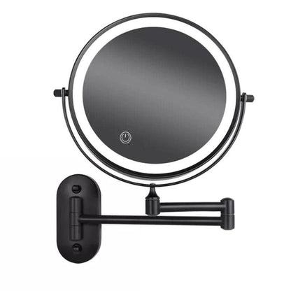 Belro rechargeable LED magnifying mirror with adjustable brightness, ideal for detailed makeup and grooming tasks.