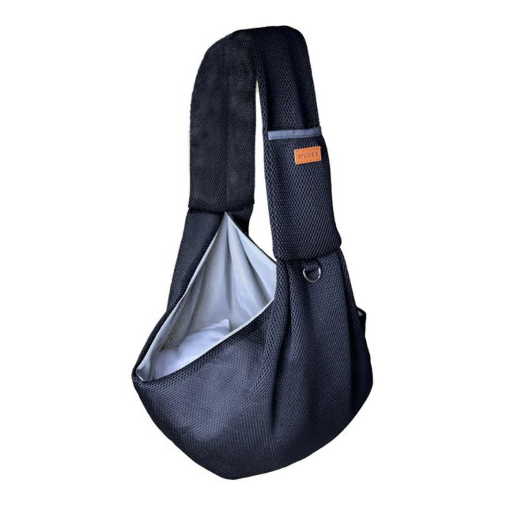 Belro lightweight breathable crossbody dog sling shoulder bag designed for automotive use, with adjustable strap and durable material.