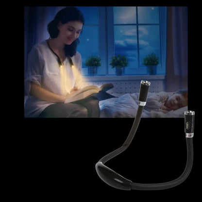 Belro LED neck reading lamp worn around the neck, with flexible arms and bright LED light for hands-free reading and office use