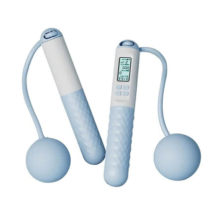 Belro weighted cordless jump rope with counting feature, designed for men’s fitness and cardio workouts.