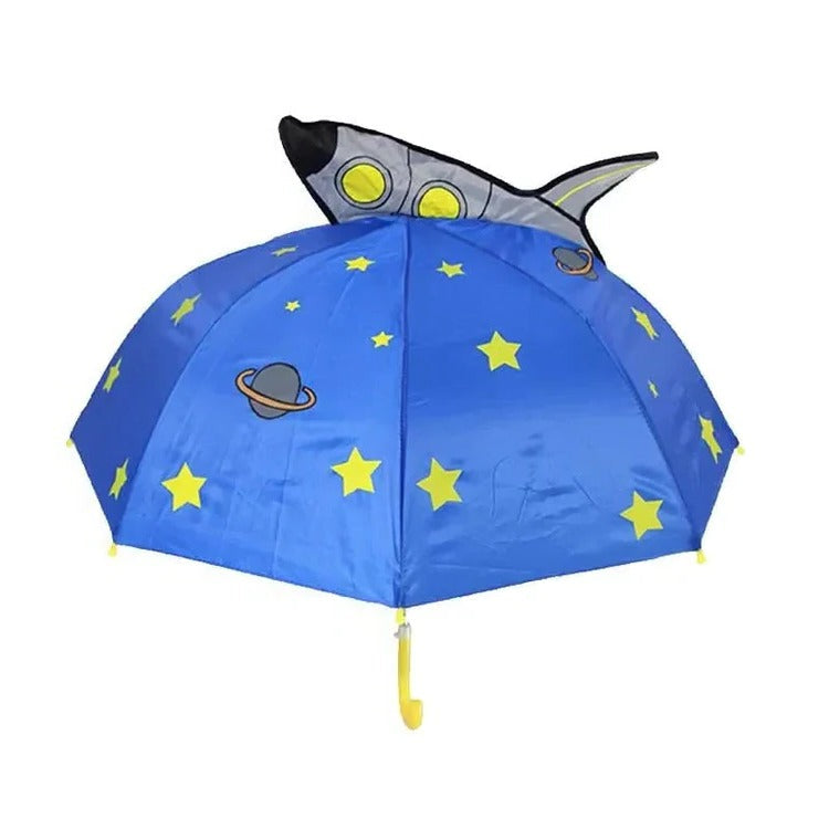 Colorful Rainbow Fun Kids Umbrella by Belro with vibrant rainbow pattern and sturdy handle, designed for children.