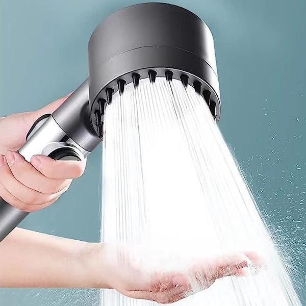 Belro high pressure showerhead with chrome finish, showcasing multiple spray nozzles for powerful water flow.