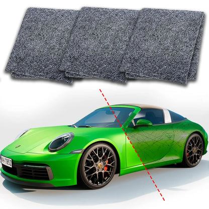 Belro car scratch remover cloth shown with textured fabric and cleaning surface for vehicle scratch repair.