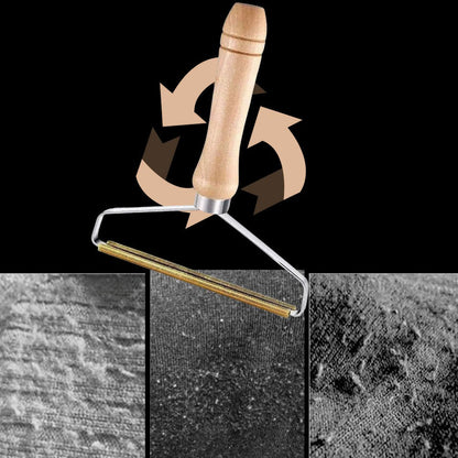 Belro portable lint and pet hair remover for home and outdoor use, showing a compact device in a hand.
