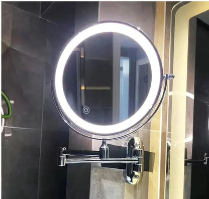 Belro rechargeable LED magnifying mirror with adjustable brightness, suitable for makeup and beauty routines.