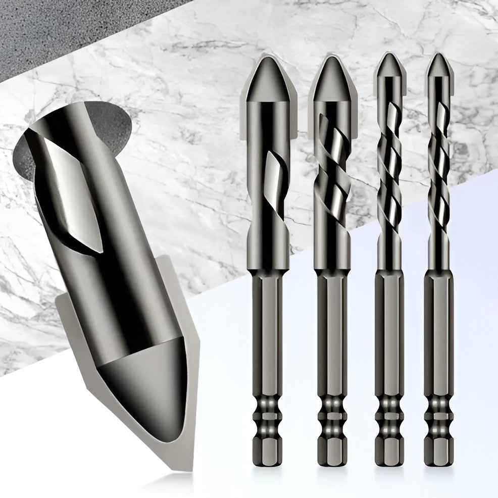 Belro Eccentric Drill Set with high hardness, showcasing multiple drill bits arranged on a tool storage case.