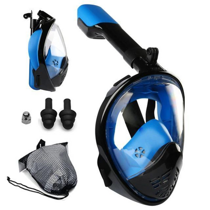 Belro full face scuba diving mask with anti-fog design, clear lenses, adjustable straps, suitable for underwater diving.