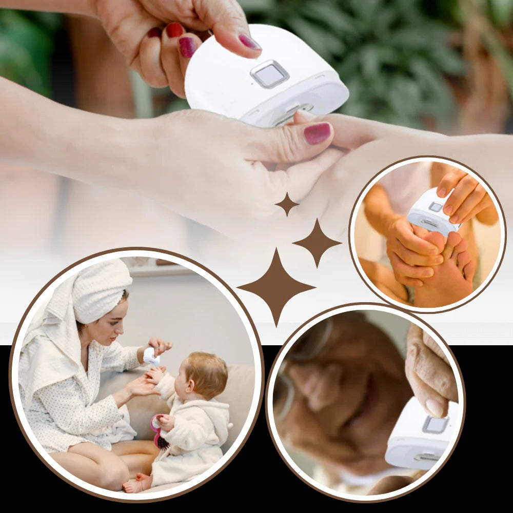 Belro dual speed electric nail clipper with ergonomic design and metal blades for precise nail trimming.