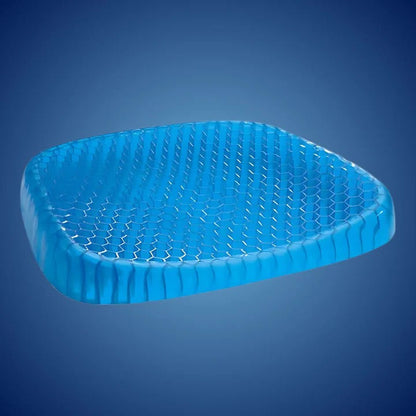 Belro orthopedic gel seat cushion providing pressure relief and lower back support for office chairs, cars, and wheelchairs.