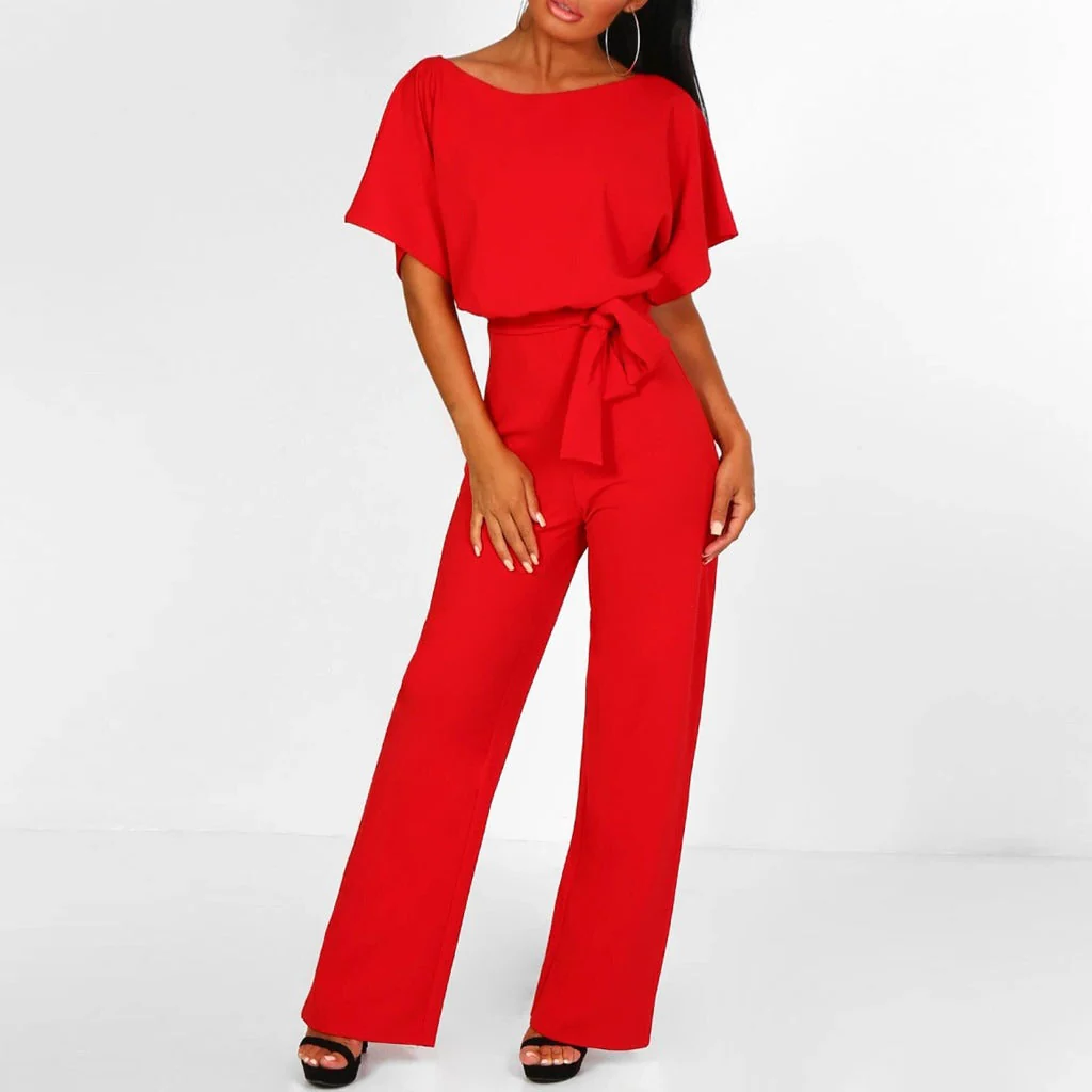 Belro simple and chic jumpsuit, stylish clothing with a fitted design, showcased on a model in a well-lit setting.