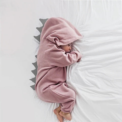 Belro dinosaur baby onesie, cozy sleepwear with colorful dinosaur print, soft fabric, perfect for infant bedtime.
