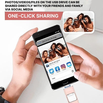 Belro USB flash drive for iPhone and Android devices, compact electronics storage accessory with USB and mobile connectors