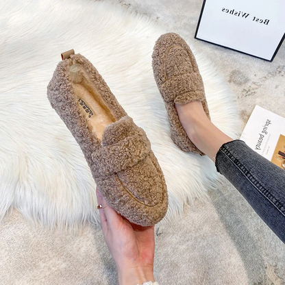 Belro plush slipper shoes with soft, cozy fabric and slip-on design, ideal for comfortable indoor footwear.