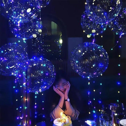 Belro reusable LED balloon light glowing with vibrant colors, suitable for events and decorative lighting.