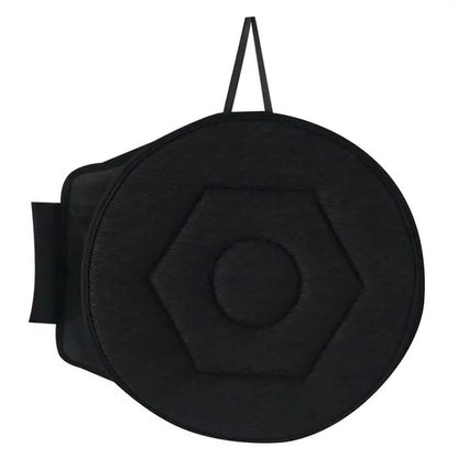 Belro 360 rotating seat cushion with pivot disc, ergonomic back support for comfort and mobility in health and back braces.