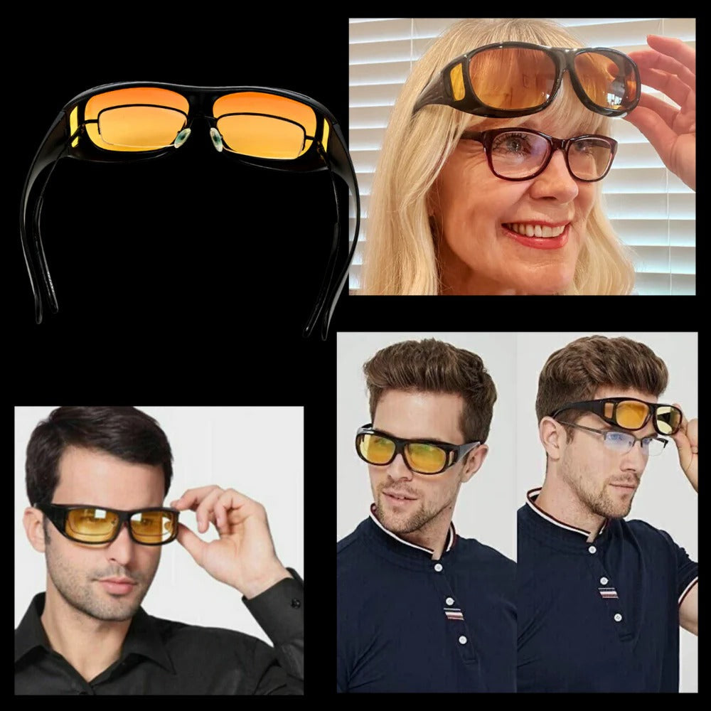 Belro night driving clarity glasses designed to enhance visibility during nighttime driving, featuring clear lenses for better focus.