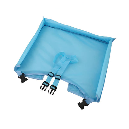 Belro Snack & Play Travel Seat bag with adjustable strap and padded seat for convenient travel and on-the-go feeding.