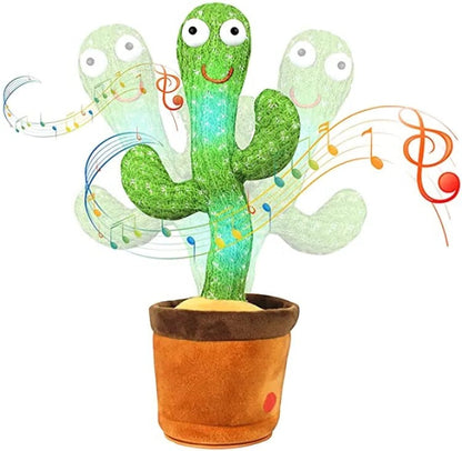 Belro Sound-Reacting Dancing Cactus Toy, a fun men’s clothing accessory with light-up, sound-activated cactus figure.