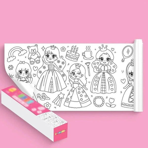 Children's Drawing Roll by Belro, colorful fabric roll with various art supplies for kids, ideal for creative activities.