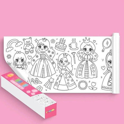 Children's Drawing Roll by Belro, colorful fabric roll with various art supplies for kids, ideal for creative activities.