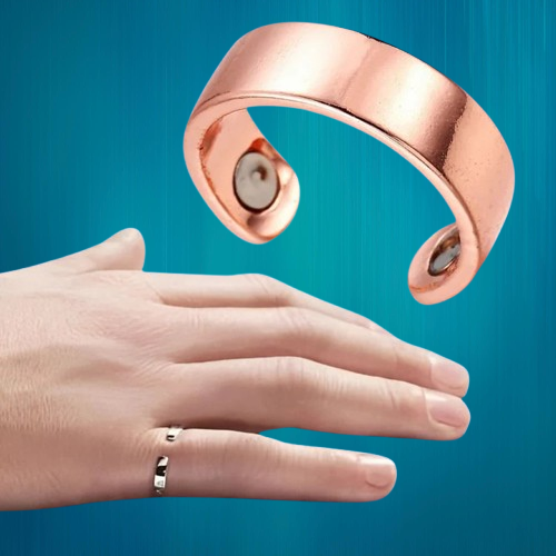 Red anti-snore ring from Belro, designed to help clear airways and reduce snoring for improved sleep quality.