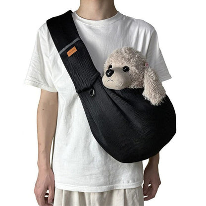 Belro lightweight, breathable crossbody dog sling shoulder bag designed for automotive use, shown in the image.