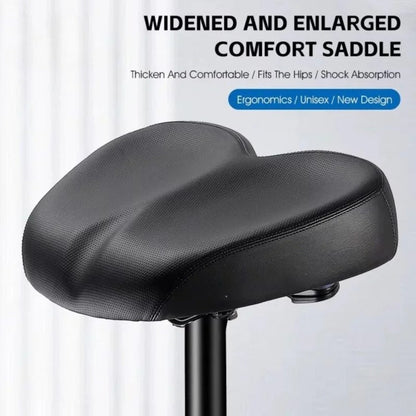 Belro wide bike saddle designed for outdoor cycling, featuring a comfortable, broad seat suitable for mountain and road bikes.