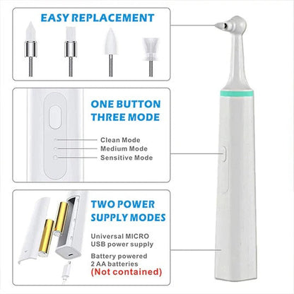 Belro plaque remover for teeth and gums, an electronic dental device with a sleek design for oral hygiene.