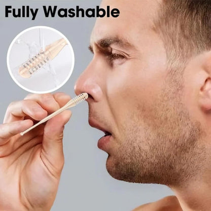 Belro nose hair trimmer, an electronic personal care appliance, shown with its sleek design and trimming head for grooming.