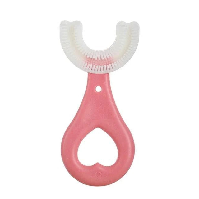 Belro toddler's U-shape toothbrush with soft bristles, designed for gentle oral care for young children.