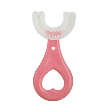 Belro toddler's U-shape toothbrush with soft bristles, designed for gentle oral care for young children.