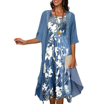 Belro summer elastic dress featuring a flowy design, sleeveless style, and lightweight fabric perfect for warm weather.
