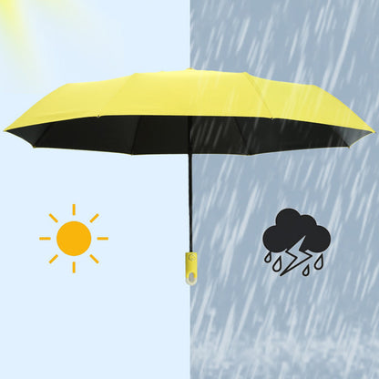 Belro Ultimate Self-Opening Umbrella with black canopy and automatic open button, compact design, and sturdy handle.