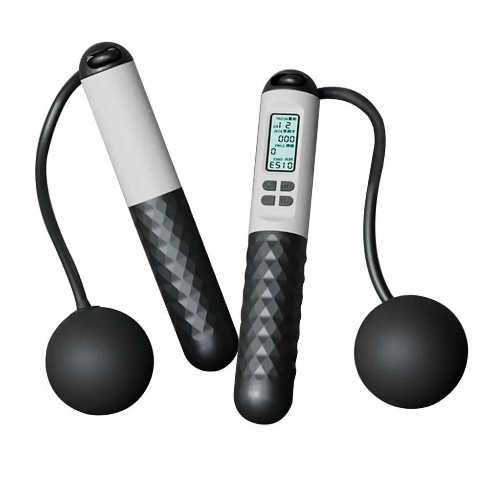 Belro weighted cordless jump rope with built-in counter for men, ideal for fitness and cardio workouts.