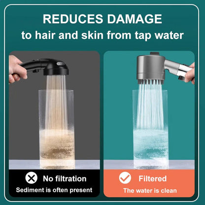 Belro high pressure showerhead with multiple spray settings, chrome finish, and durable metal construction for powerful water flow.