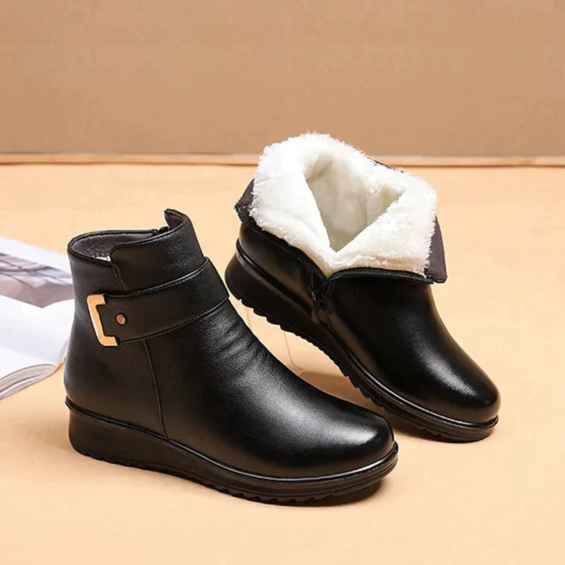 Belro orthopedic boots in neutral color, showcasing supportive footwear with sturdy soles and ankle straps for comfort and stability.