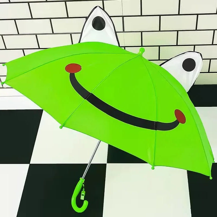 Colorful rainbow kids umbrella by Belro, featuring a cheerful design perfect for children’s rainy days.