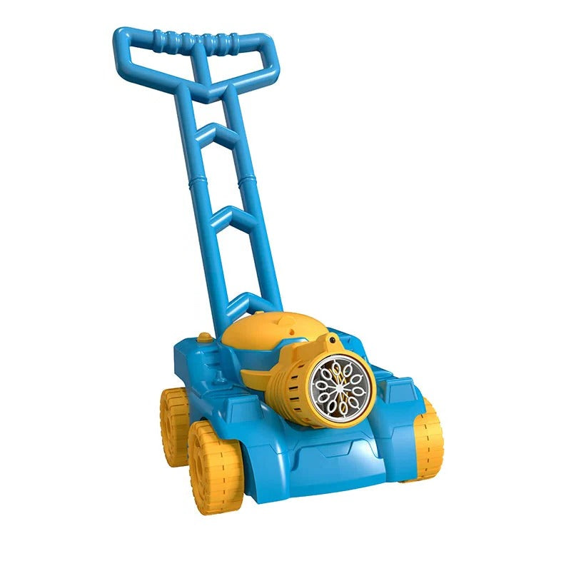 Belro Bubble Lawn Mower Toy for kids, outdoor toy with colorful buttons and realistic design, perfect for outdoor play.