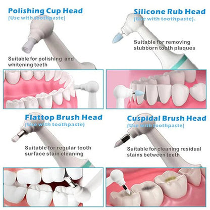 Belro plaque remover device for teeth and gums, electronic dental cleaning tool with ergonomic design for oral hygiene.