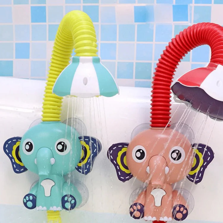 Belro electric handheld water sprinkler for infants, used for clothing care, shown in use on fabric in a home setting.