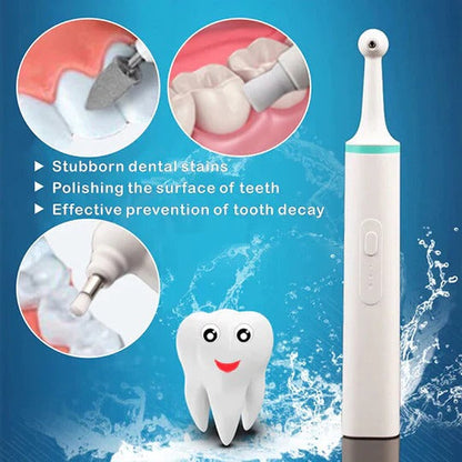 Belro plaque remover device for teeth and gums, showing a sleek electronic dental cleaning tool with a digital display.